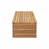 Gartentruhe Eukalyptusholz 109,5 cm – wetterfeste Aufbewahrungsbox für Garten, Terrasse & Balkon