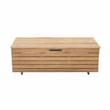 Gartentruhe Eukalyptusholz 109,5 cm – wetterfeste Aufbewahrungsbox für Garten, Terrasse & Balkon